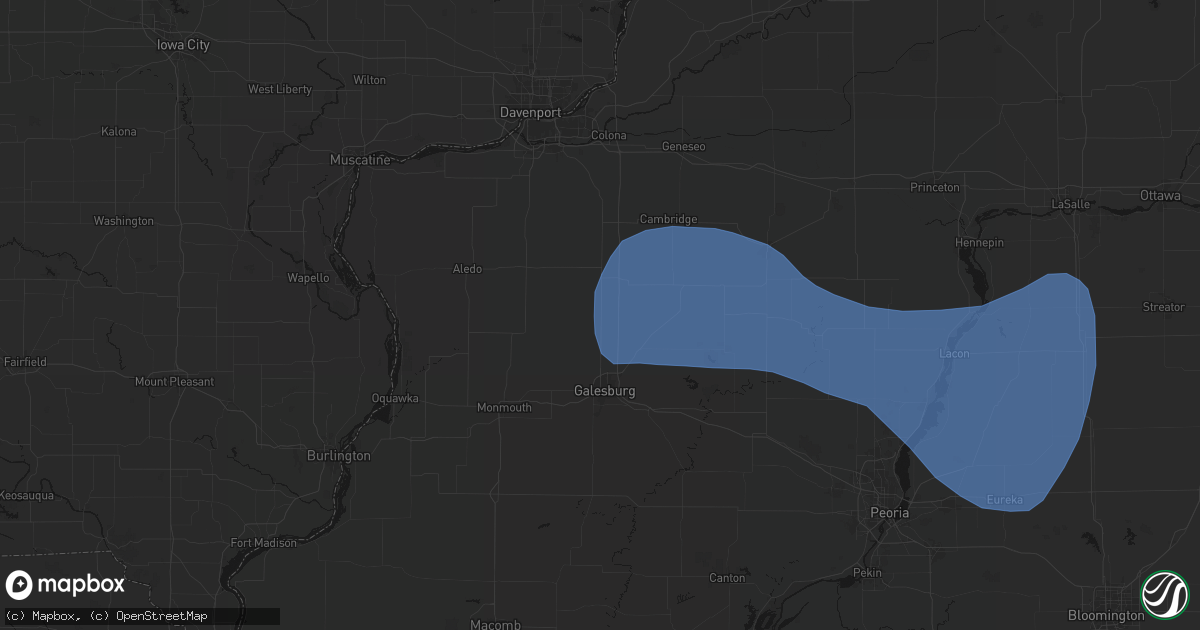 Hail map in Rio, IL on May 15, 2026