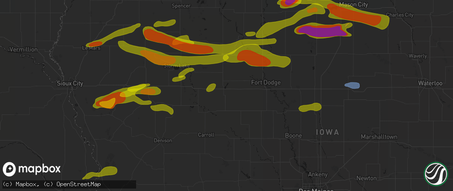 Hail map in Rockwell City, IA on May 15, 2026