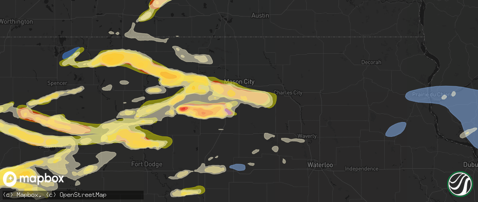 Hail map in Rockwell, IA on May 15, 2026