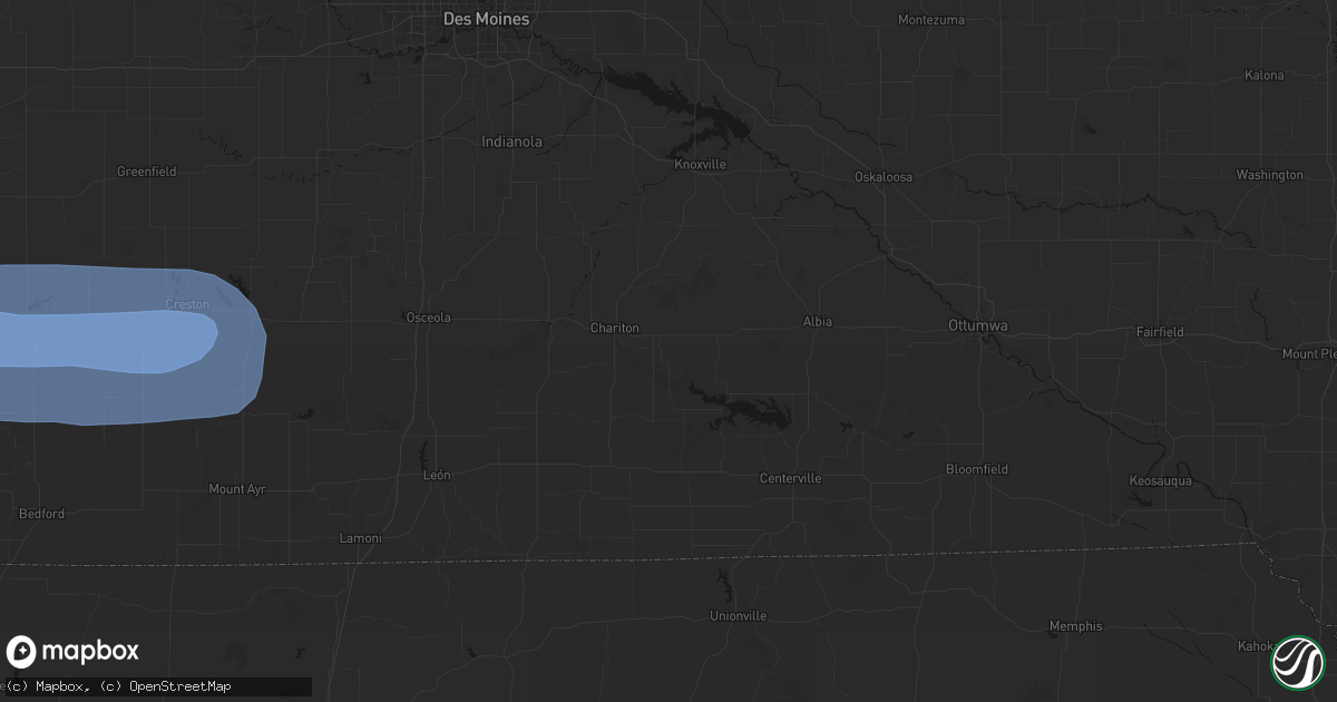 Hail map in Russell, IA on May 15, 2026