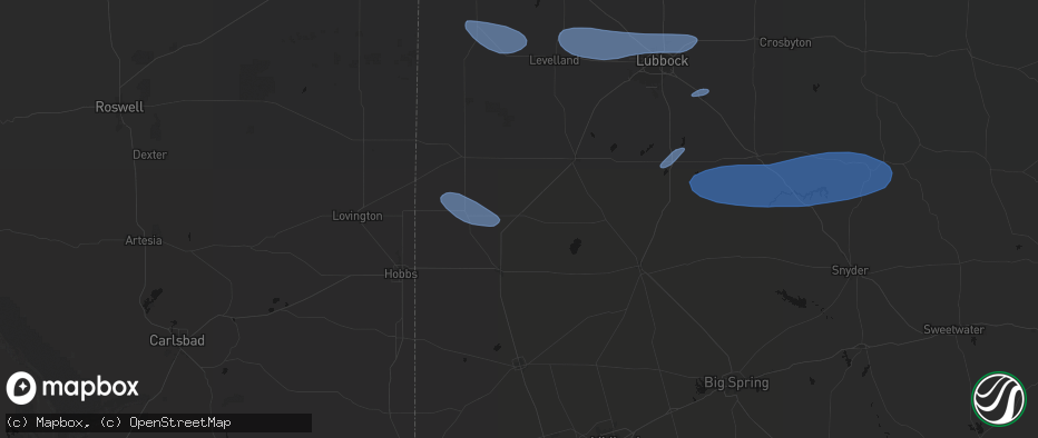 Hail map in Seagraves, TX on May 15, 2026
