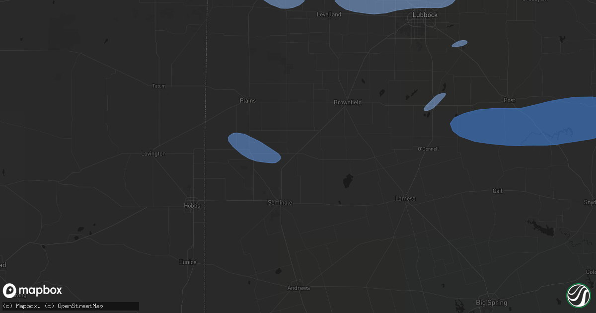 Hail map in Seagraves, TX on May 15, 2026