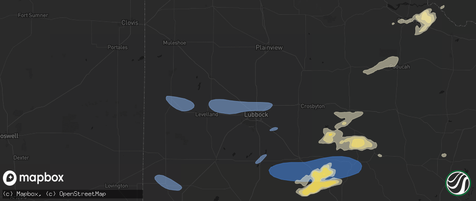 Hail map in Shallowater, TX on May 15, 2026