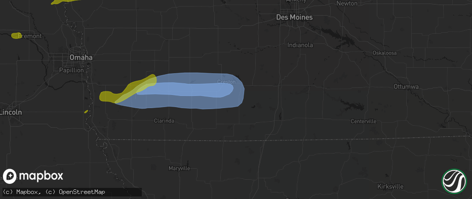 Hail map in Shannon City, IA on May 15, 2026