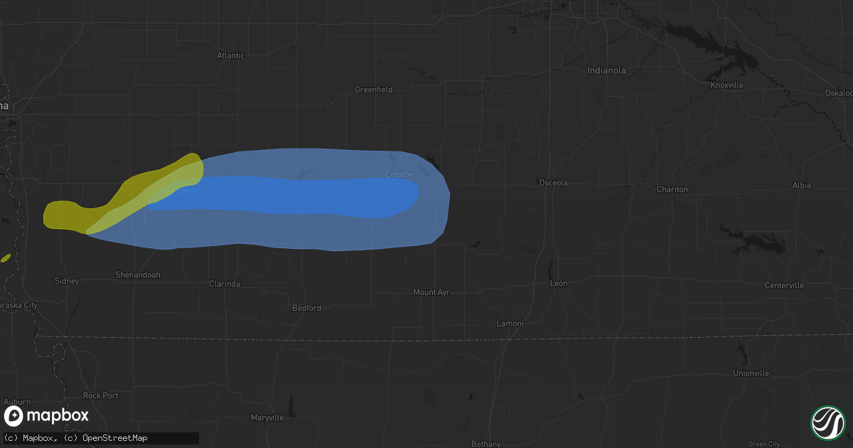 Hail map in Shannon City, IA on May 15, 2026
