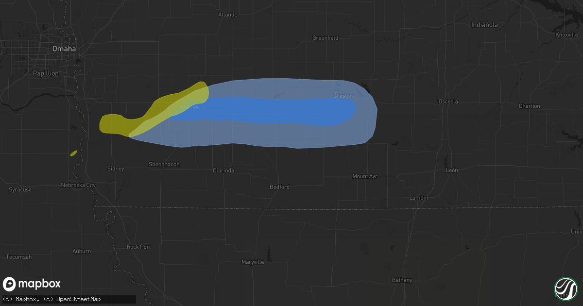 Hail map in Sharpsburg, IA on May 15, 2026