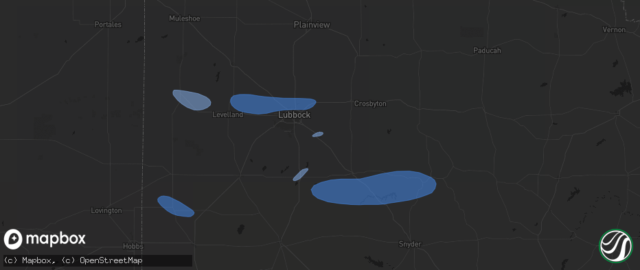 Hail map in Slaton, TX on May 15, 2026