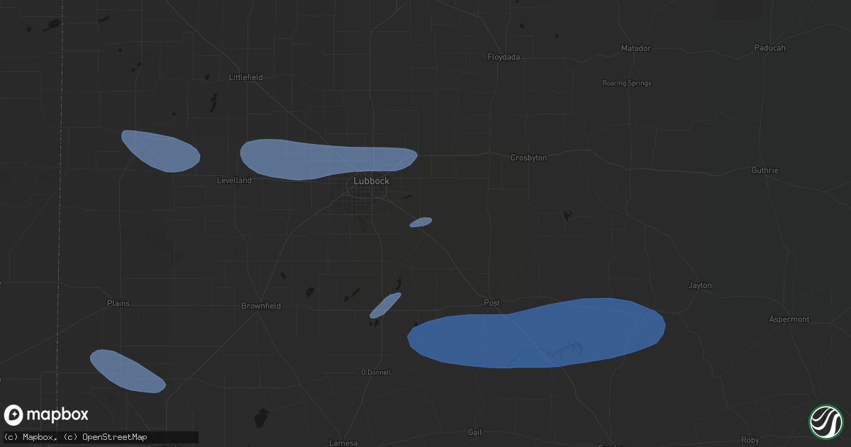 Hail map in Slaton, TX on May 15, 2026