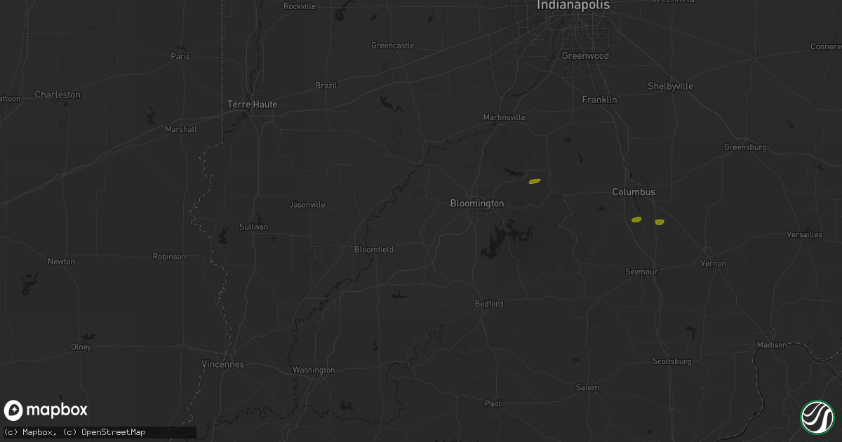 Hail map in Solsberry, IN on May 15, 2026