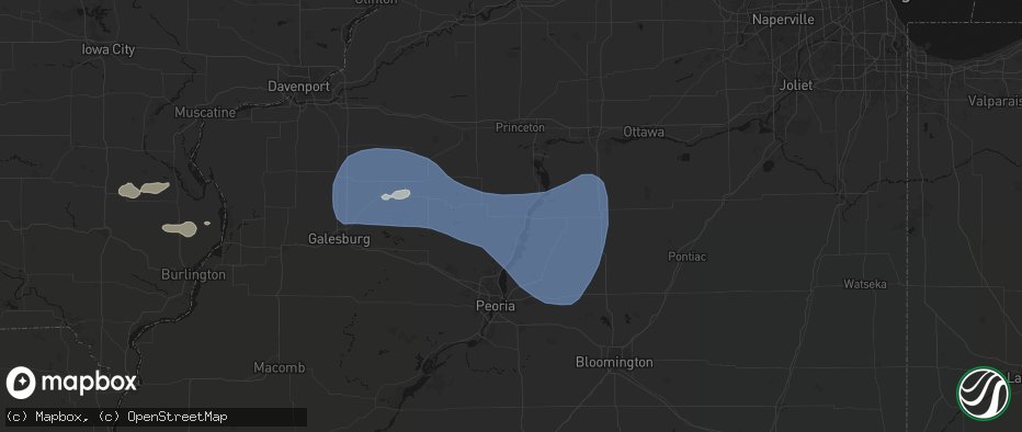 Hail map in Sparland, IL on May 15, 2026