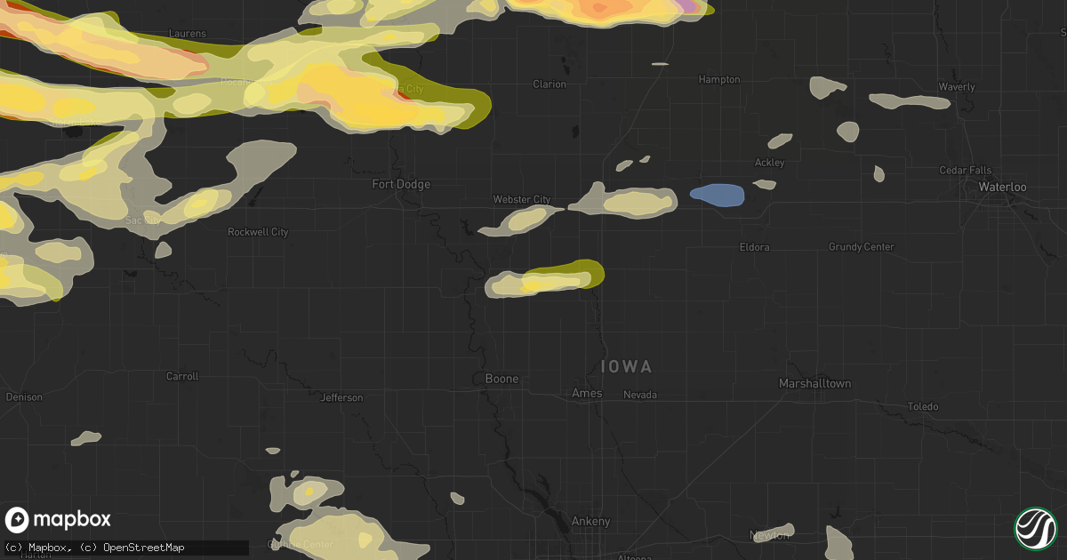 Hail map in Stanhope, IA on May 15, 2026
