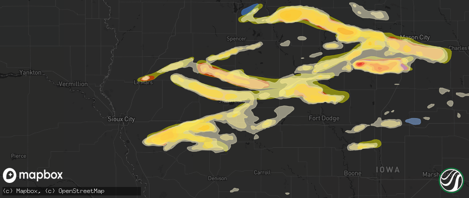 Hail map in Storm Lake, IA on May 15, 2026