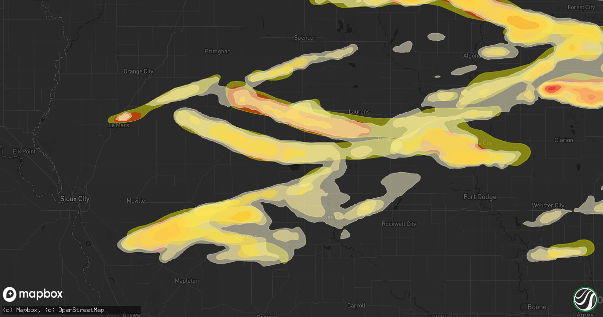 Hail map in Storm Lake, IA on May 15, 2026