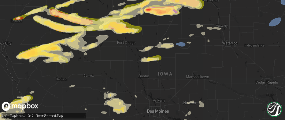 Hail map in Stratford, IA on May 15, 2026