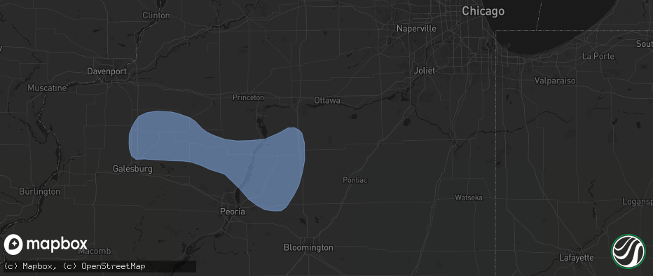 Hail map in Streator, IL on May 15, 2026