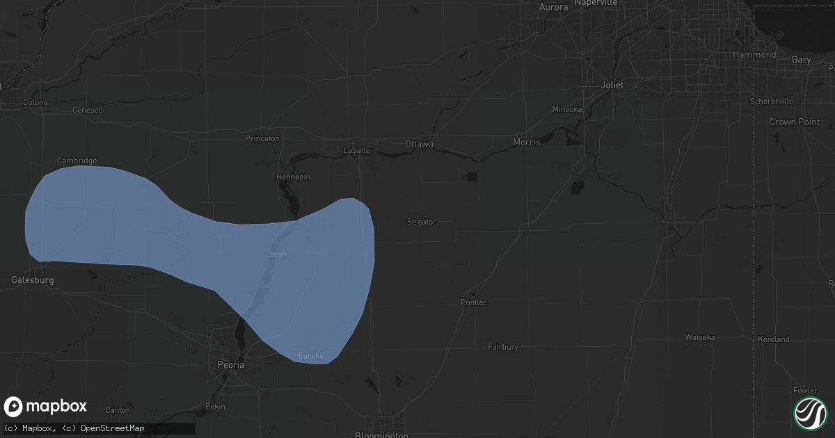 Hail map in Streator, IL on May 15, 2026