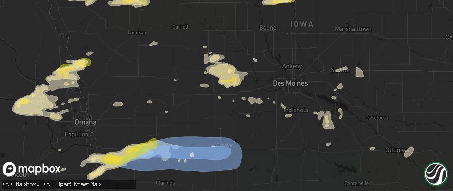 Hail map in Stuart, IA on May 15, 2026