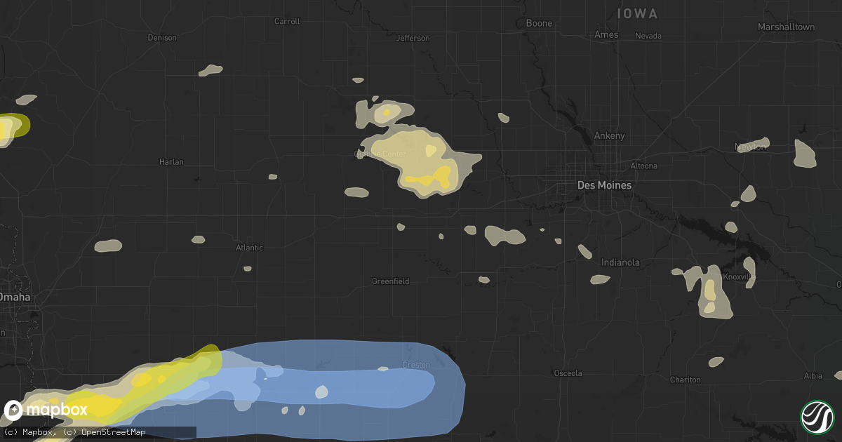 Hail map in Stuart, IA on May 15, 2026