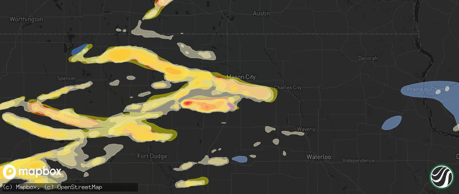 Hail map in Swaledale, IA on May 15, 2026