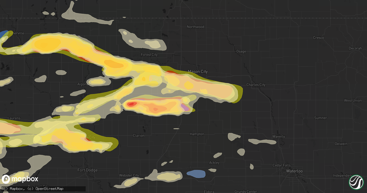 Hail map in Swaledale, IA on May 15, 2026