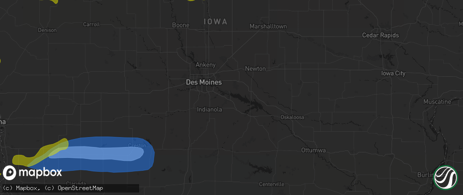 Hail map in Swan, IA on May 15, 2026
