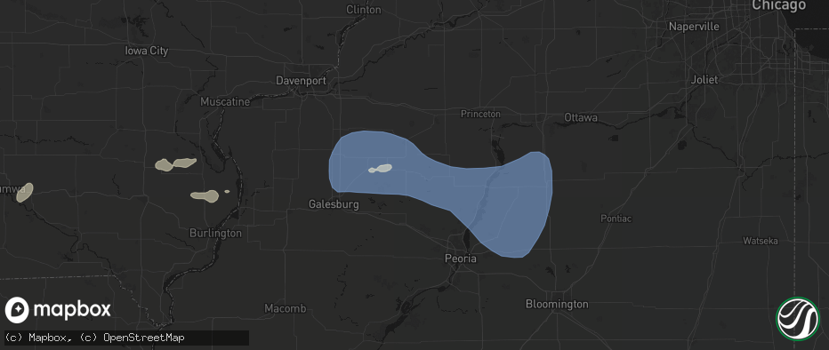 Hail map in Toulon, IL on May 15, 2026