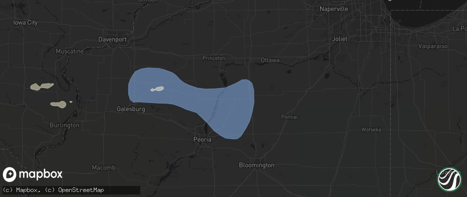 Hail map in Varna, IL on May 15, 2026