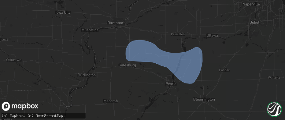 Hail map in Victoria, IL on May 15, 2026