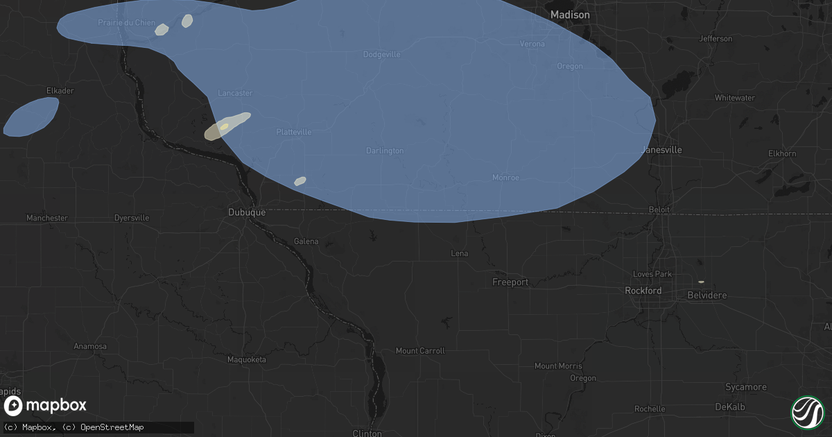 Hail map in Warren, IL on May 15, 2026