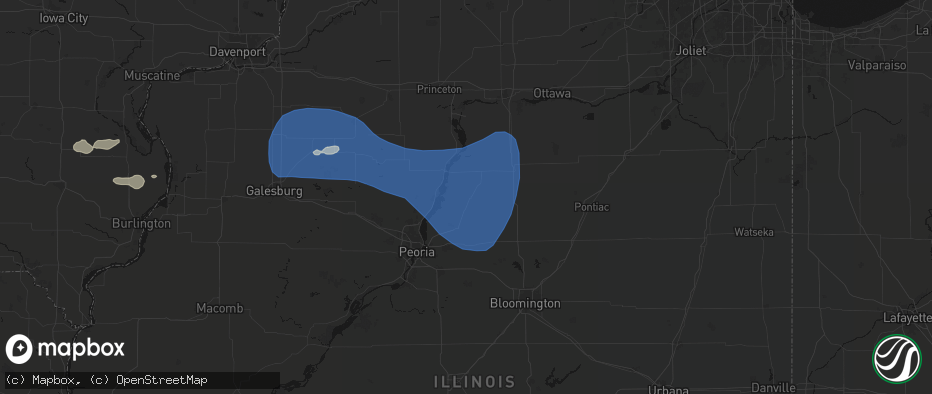 Hail map in Washburn, IL on May 15, 2026