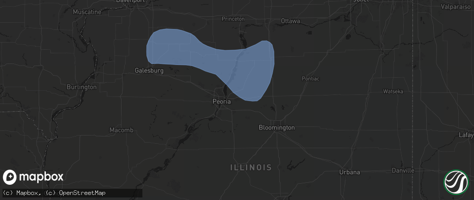 Hail map in Washington, IL on May 15, 2026