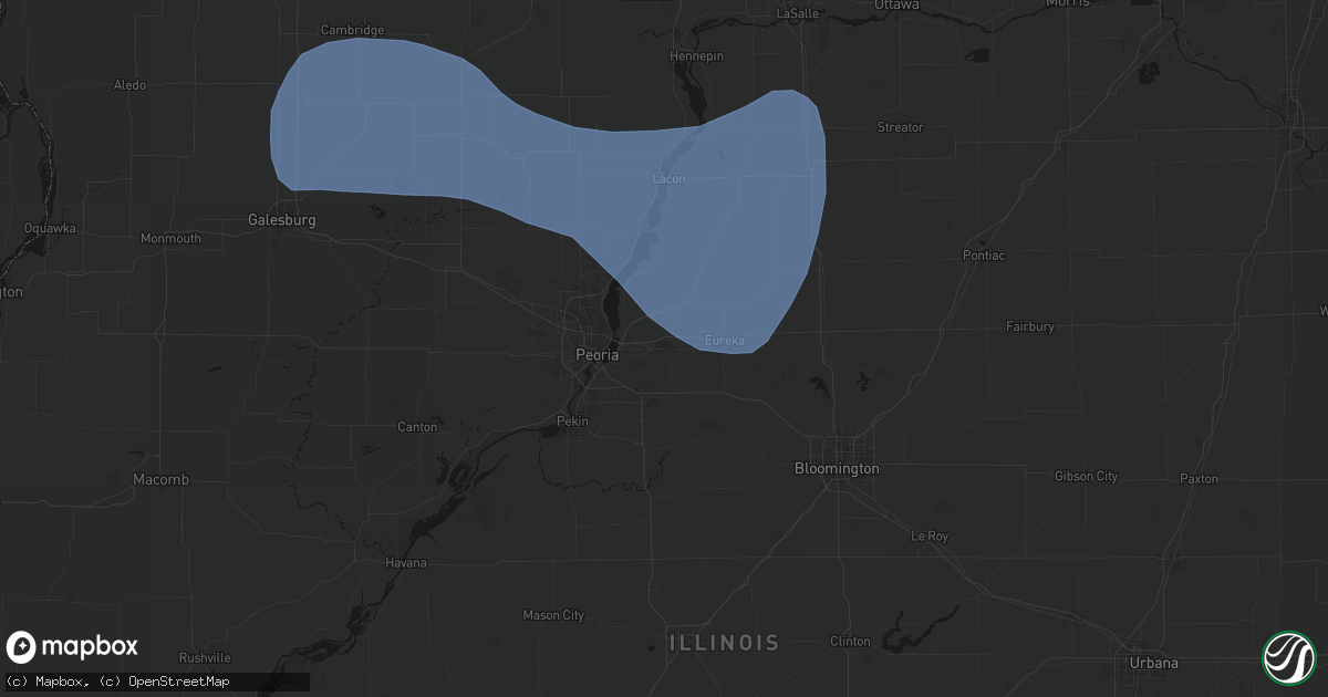 Hail map in Washington, IL on May 15, 2026