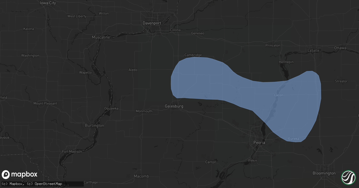 Hail map in Wataga, IL on May 15, 2026