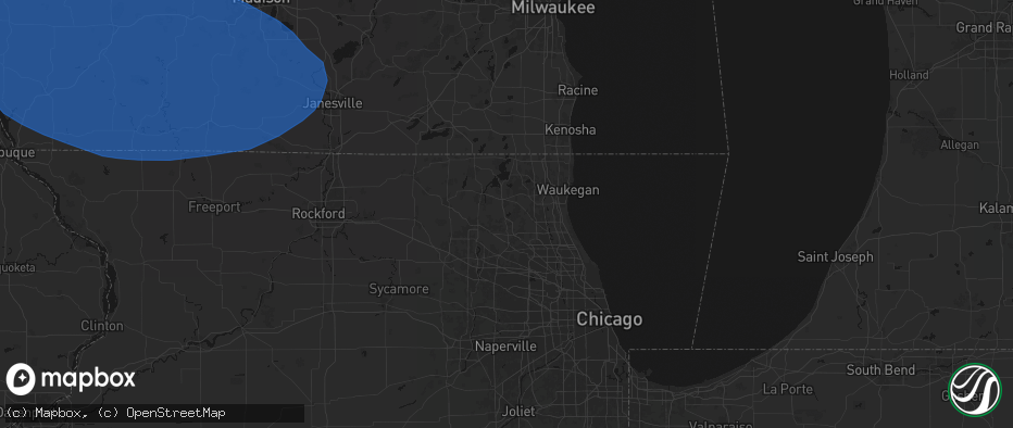 Hail map in Wauconda, IL on May 15, 2026