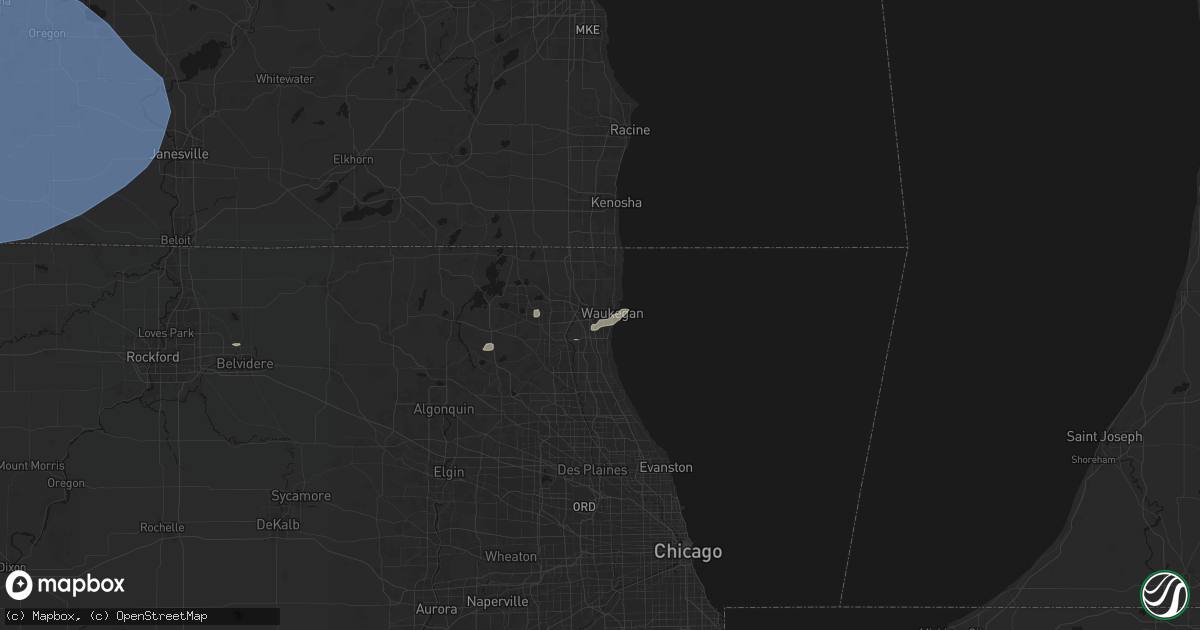 Hail map in Waukegan, IL on May 15, 2026