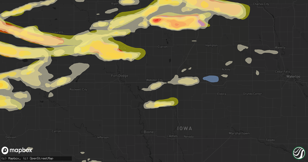 Hail map in Webster City, IA on May 15, 2026