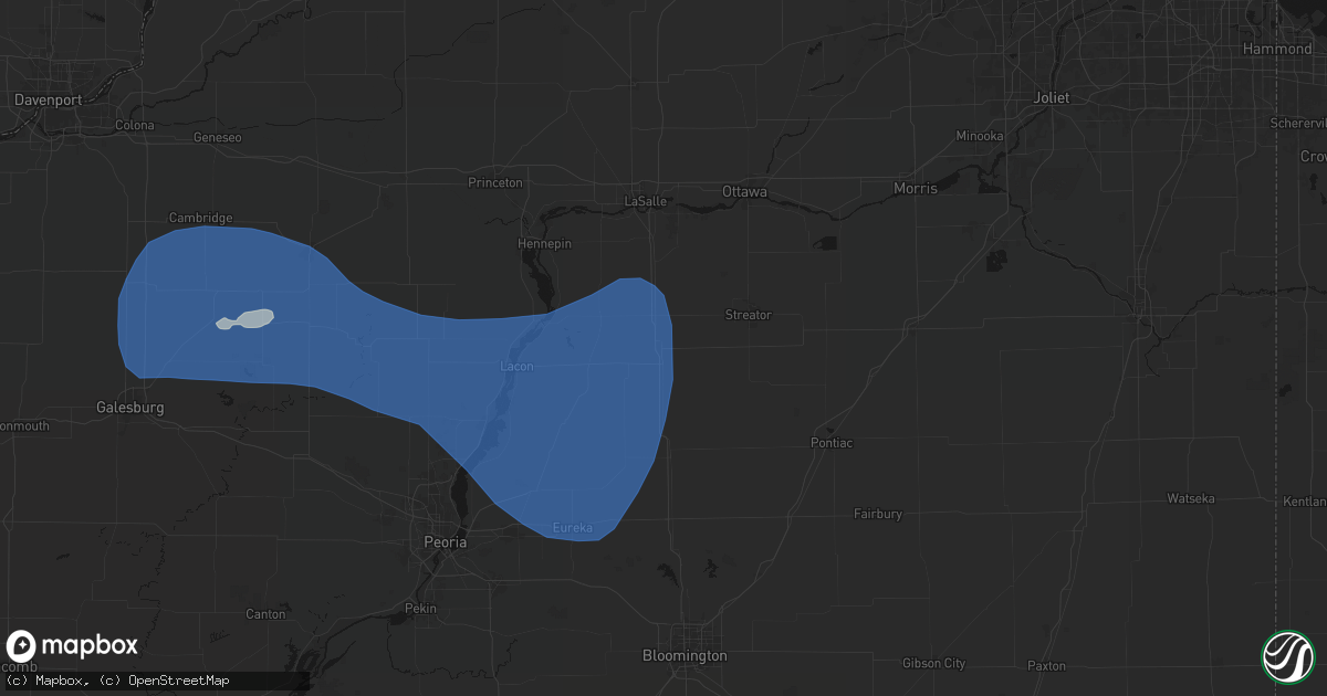 Hail map in Wenona, IL on May 15, 2026