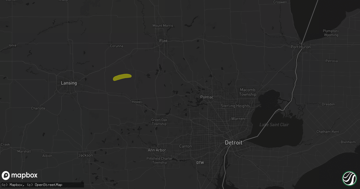 Hail map in White Lake, MI on May 15, 2026