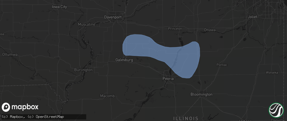 Hail map in Williamsfield, IL on May 15, 2026