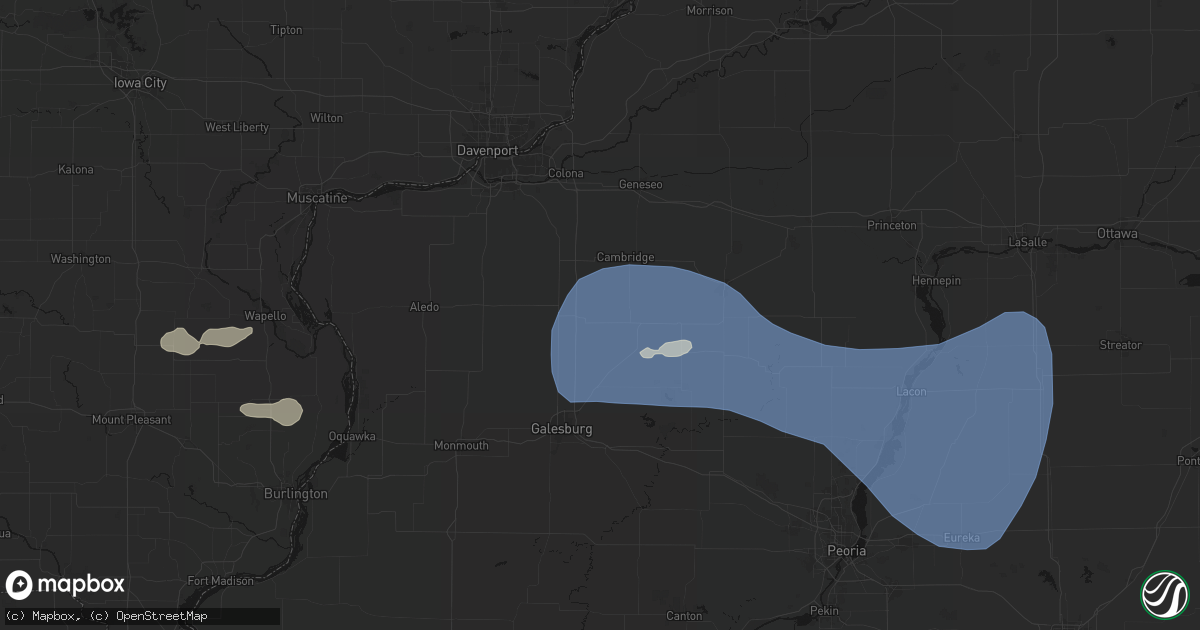 Hail map in Woodhull, IL on May 15, 2026