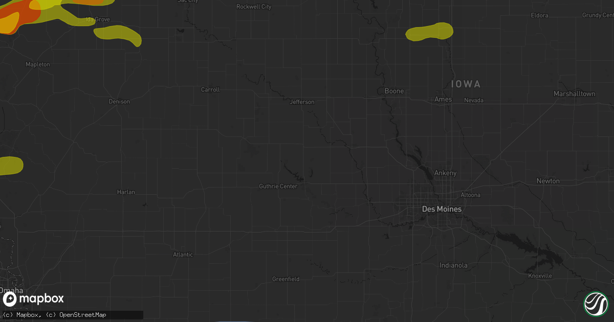 Hail map in Yale, IA on May 15, 2026