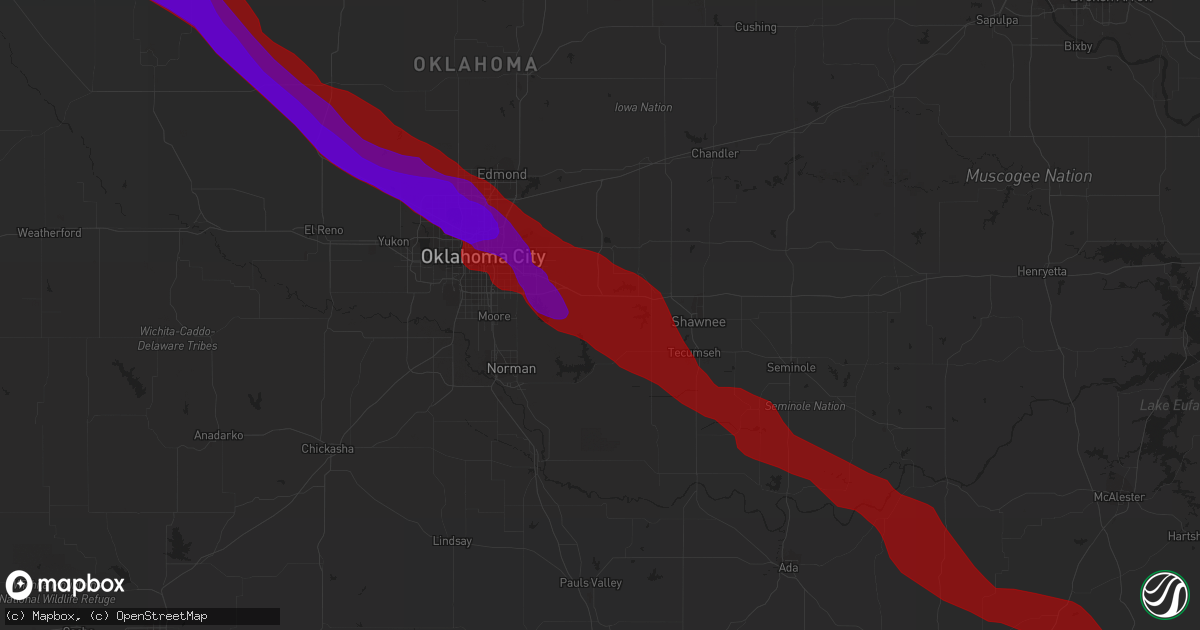 Hail map in Newalla, OK on May 16, 2010