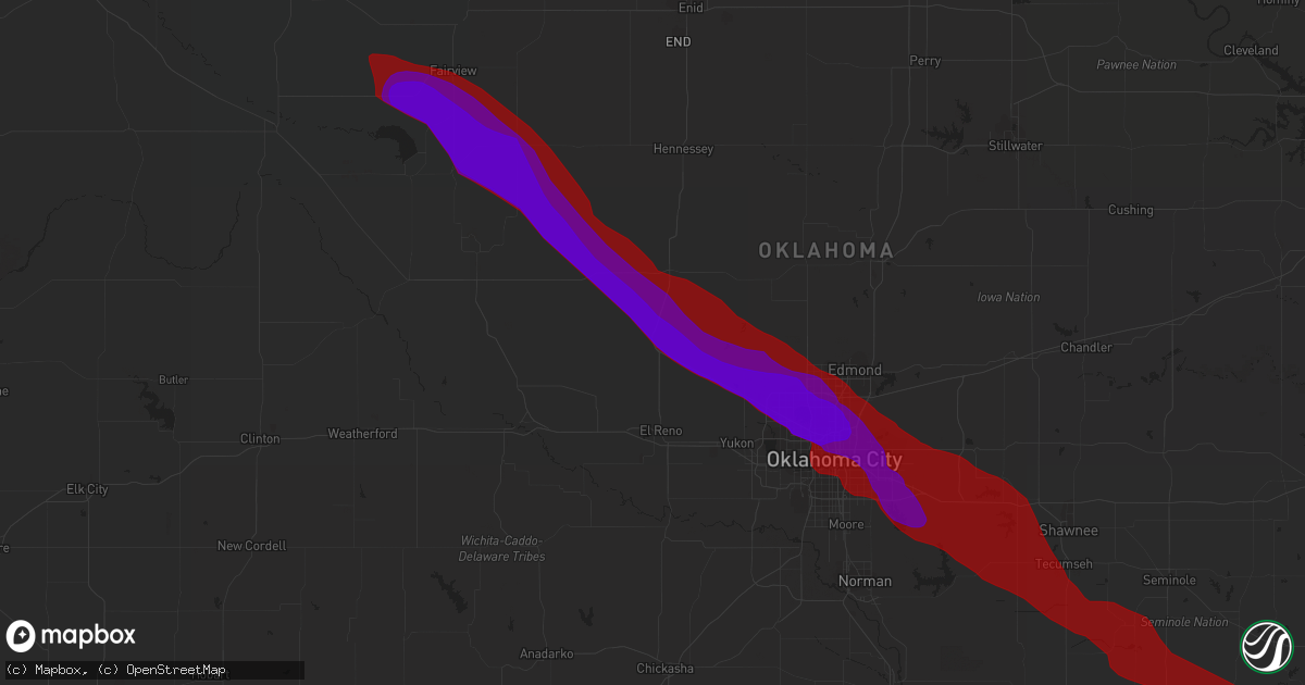 Hail map in Okarche, OK on May 16, 2010