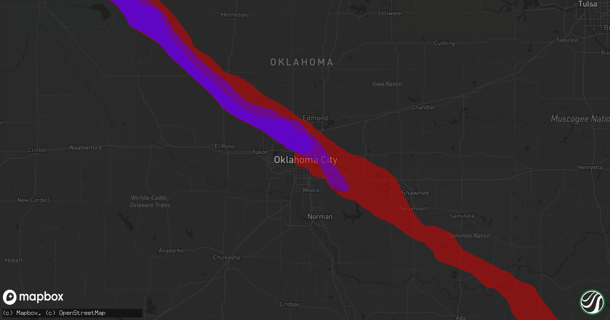 Hail map in Oklahoma City, OK on May 16, 2010