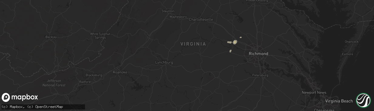 Hail map in Goochland, VA on May 16, 2011