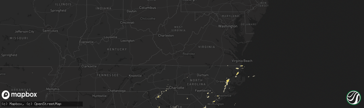 Hail map on May 16, 2012