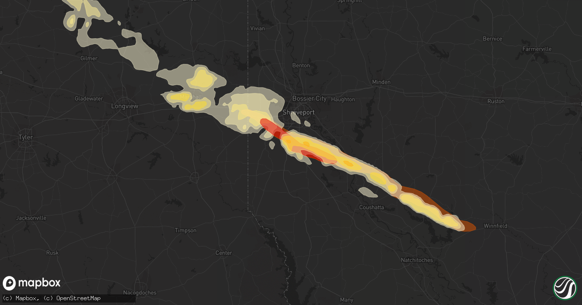 Hail map in Stonewall, LA on May 16, 2013
