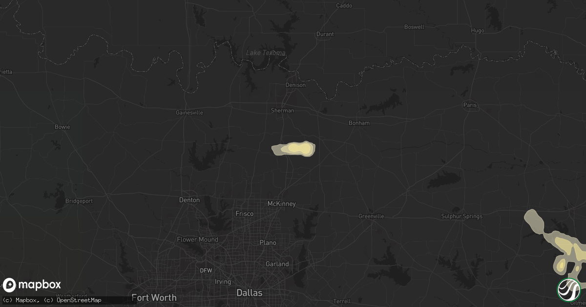 Hail map in Van Alstyne, TX on May 16, 2013