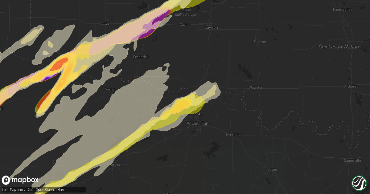 Hail map in Burkburnett, TX on May 16, 2015