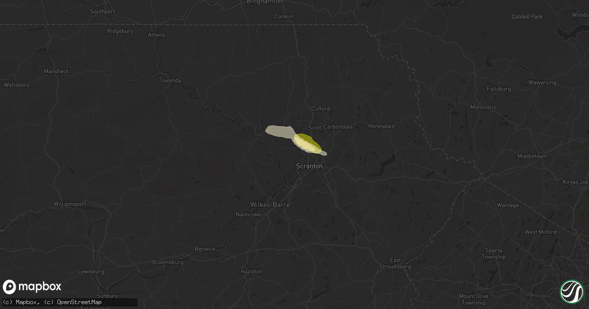 Hail map in Clarks Summit, PA on May 16, 2015